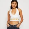 Hollister Co. Eclectic Bare Halter - Top - White Floral -Tienda barata Ulla Popken 5e168f0b0d124ad588061ffa61c6e68a