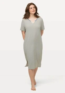 Ulla Popken Halbarm - Camisón - Hellgrau Mélange -Tienda barata Ulla Popken 5fc6d3d64494482bbf7d6d5ab773c4d4