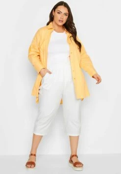 Cropped- Shorts - White