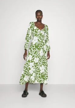 Faithfull The Brand Vestido Informal - Pavito Floral - Olive