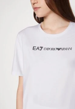 EA7 Emporio Armani Camiseta Estampada - White/Black -Tienda barata Ulla Popken 628dbe1a64b9480082329287a1938691
