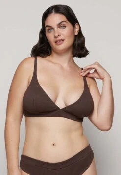 Magnolia - Bralette In Organic Cotton - Sujetador Push-Up - Brown
