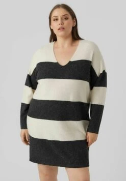 Vero Moda Curve Vestido De Punto - Black