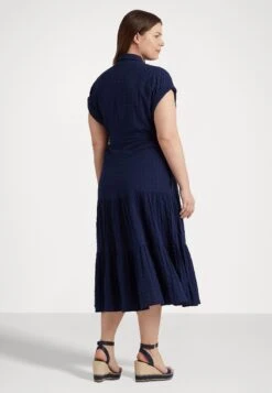 Vilma Short Sleeve Day Dress - Vestido Camisero - French Navy -Tienda barata Ulla Popken 69cc95c5a1aa43a0a178106f52414677