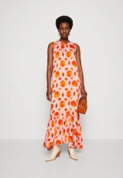 Emily Van Den Bergh Dress - Vestido Largo - Pink Orange -Tienda barata Ulla Popken 6aaa1f96475b423caf963b5011d27177
