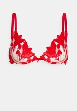 Fleur Du Mal Embroidery Demi Bra - Sujetador Con Aros - Rouge -Tienda barata Ulla Popken 6abe53cd1c5342a4af2a4985955d2500