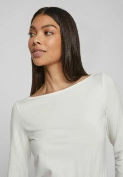 Vila Mit U-Boot-Ausschnitt - Camiseta De Manga Larga - Cloud Dancer -Tienda barata Ulla Popken 6d01eb0f05ab48aa8b10a6f718ea6611