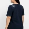 Sheego Camiseta Estampada - Nachtblau
