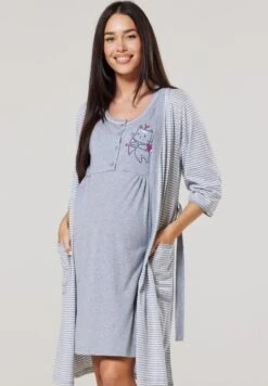 Happy Mama Maternity Hospital Set Labour & Birth - Camisón - Grey
