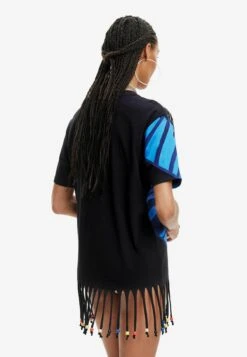 Desigual Oversize Beaded Tropical - Complementos De Playa - Black -Tienda barata Ulla Popken 72154b79e1404bc9a75621397e19f477