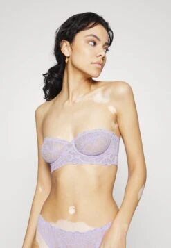 DORA LARSEN Anais Graphic Strapless Bra - Sujetador Sin Tirantes/Multiescote - Lilac