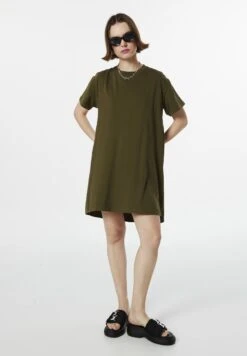 Twist Comfortable Cut Combed- Vestido Informal - Green