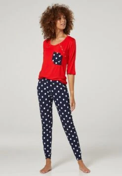 Set - Pijama - Red Dark Blue White -Tienda barata Ulla Popken 7b86f4faed37492d9ddf4a30978b69e6
