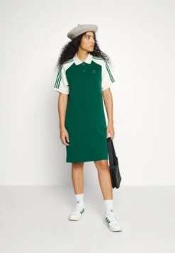 Adidas Originals Polo Shirt Dress - Vestido Ligero - Dark Green/White -Tienda barata Ulla Popken 7d07fb7ee44d484b8cdaceec05dc90b2