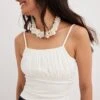 NA-KD Enges Singlet - Top - Offwhite -Tienda barata Ulla Popken 7ecb2e7e5da9477aac8fec3130be6e9b