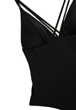 Koton V Neck Spaghetti Strappy Padded Binding Detail - Bañador - Black -Tienda barata Ulla Popken 7f2011a09cf94bcb9437aa771ecbe683