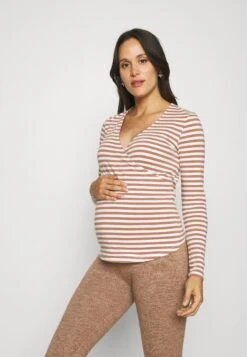 ONLY MATERNITY Olmjoy Life Wrap - Camiseta De Manga Larga - Beaver Fur