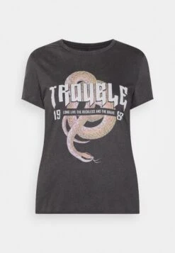 ONLY Lucy Reg S/S Jrs Noos - Camiseta Estampada - Black -Tienda barata Ulla Popken 855ef7e6feed49adaae5a7a441f2c7b7