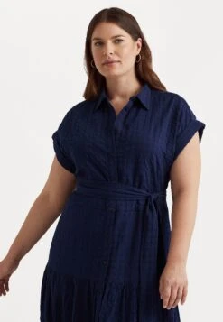 Vilma Short Sleeve Day Dress - Vestido Camisero - French Navy -Tienda barata Ulla Popken 87f05e3393994d748cb357595f10b2fd
