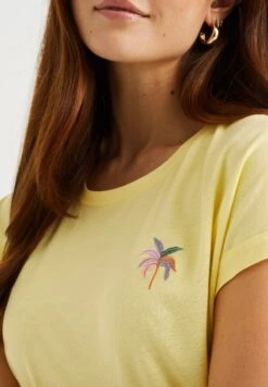 WE FASHION Met Embroidery - Camiseta Estampada - Yellow -Tienda barata Ulla Popken 8bbfd7114465481d8097768bd333e8ec