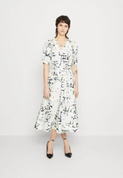 3.1 Phillip Lim Kaleidoscope V Neck- Vestido Informal - Ink/Buttercream/Multi