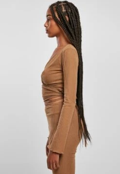 URBAN CLASSICS CroppedWrapped - Camiseta De Manga Larga - Darktaupe -Tienda barata Ulla Popken 9376f7c6475549209505d79da66915f4