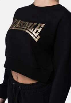 Lonsdale Cropped Culbokie - Sudadera - Black Gold -Tienda barata Ulla Popken 94ea102fc44649d39f5151bba4635c7c