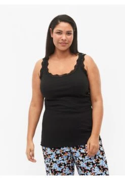 Zizzi 2-Pack With Trim - Top - Black Bel Air Blue