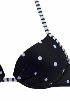 S.Oliver Top De Bikini - Schwarz/Weiß -Tienda barata Ulla Popken 964f26a4c1864977b21856a1ad2f50e3