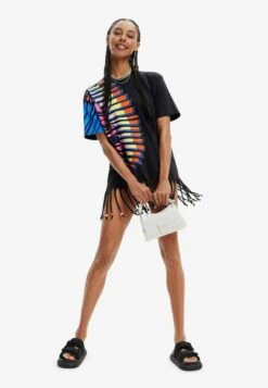 Desigual Oversize Beaded Tropical - Complementos De Playa - Black -Tienda barata Ulla Popken 96f78e5cee8e405ebe04003741818121