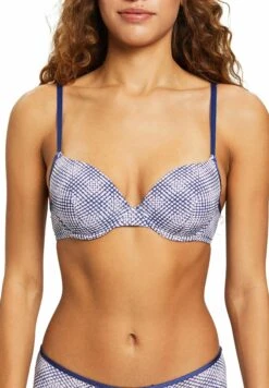ESPRIT Wattierter Mit Geo-Print - Sujetador Con Aros - Dark Blue