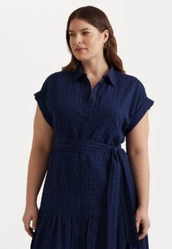 Vilma Short Sleeve Day Dress - Vestido Camisero - French Navy