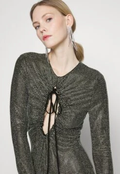 Christopher Kane The Mercury Long Sleeve Hotfix Dress - Vestido De Cóctel - Black/White -Tienda barata Ulla Popken 9c20214c0ab44ad48462c8421556fd25