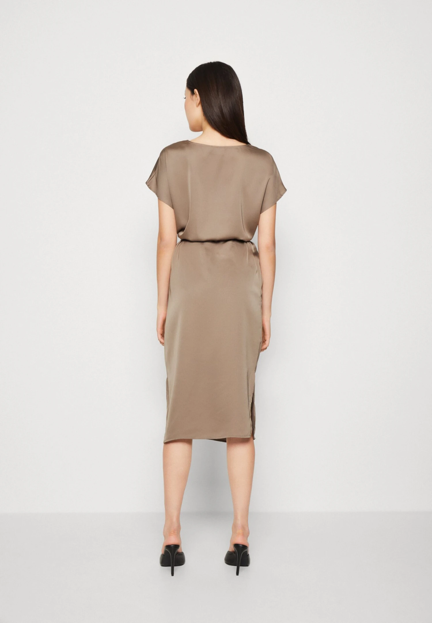 Vila Viellette V-Neck - Vestido Informal - Walnut 5 Vila Viellette V-Neck - Vestido Informal - Walnut - Imagen 3