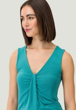 Zero Mit Raffung - Top - Teal -Tienda barata Ulla Popken a20d16e210d44e1e90ab7ab452dd6ab0