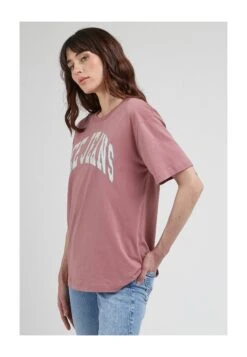 Lee Crew Neck - Camiseta Estampada - Dark Mauve -Tienda barata Ulla Popken a6da15d81578421c8785b68454d5e49b