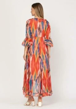 Estampado Con Volantes - Vestido Largo - Naranja -Tienda barata Ulla Popken a971036eaf0b40c9b06b729d8679049a