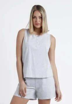 Classic Sin Mangas RomanticPara- Pijama - Gris Jaspe