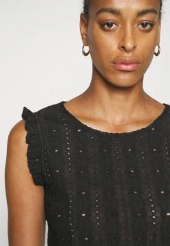 Frill Lace Top - Top - Black -Tienda barata Ulla Popken afbae11036764d3f954b32ee49721215