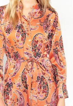 LOLALIZA Paisley Print - Vestido Informal - Orange -Tienda barata Ulla Popken b02dc95aec5347589783da8b0e2d7b98