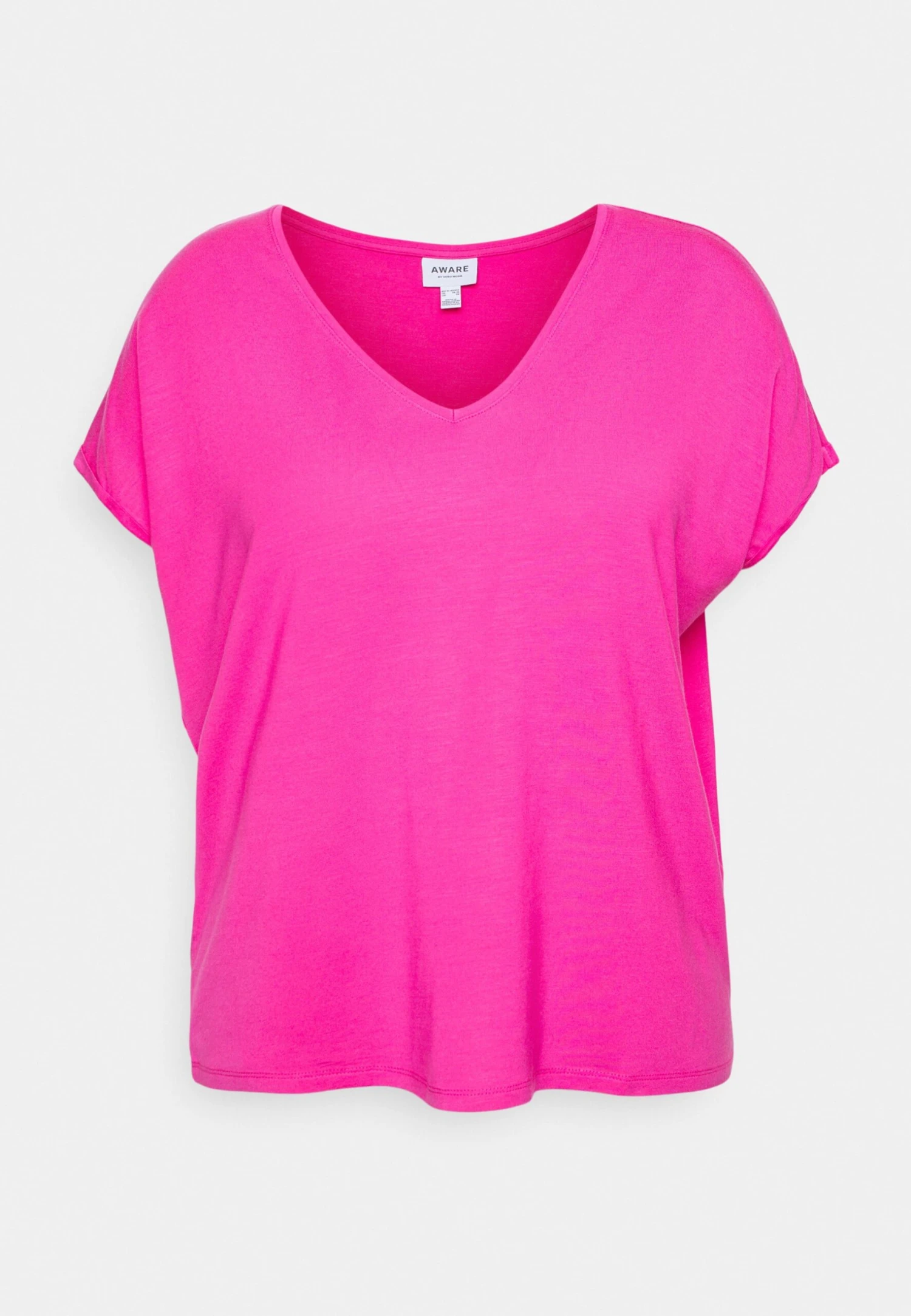 Vero Moda Curve Vmaya Ss V-Neck Vma Noos Curve - Camiseta Básica - Pink Yarrow 7 Vero Moda Curve Vmaya Ss V-Neck Vma Noos Curve - Camiseta Básica - Pink Yarrow - Imagen 5