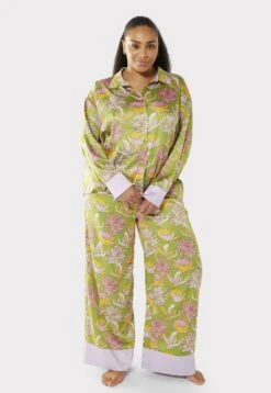 SetLotus Crane Print- Pijama - Olive