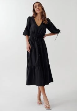 Tussah Dawson Midi - Vestido Largo - Black