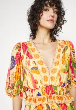 Farm Rio Rio Tapestry Dress - Vestido Largo - Rio Tapestry Yellow -Tienda barata Ulla Popken bb01348d273b4df985f4abcfc2b5edc0