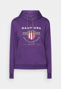 Gant Banner Shield Hoodie - Sudadera - Eggplant Purple -Tienda barata Ulla Popken be1cb6e79c974a34ab90a5aa53a2eecb