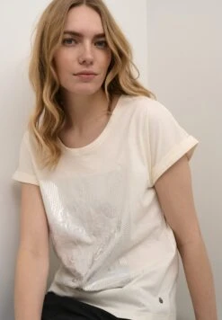 Cream Davoa - Camiseta Estampada - Eggnog -Tienda barata Ulla Popken be9990337e7c46cf814f0906da66ea8d