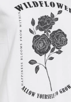 'Wildflower' Slogan- Camiseta Estampada - White -Tienda barata Ulla Popken bf19f7a2759d4c5d9920fb95792bb0a7