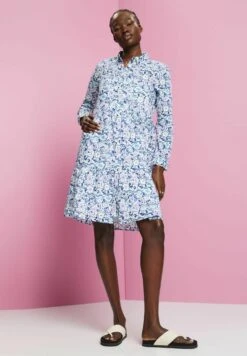 ESPRIT Mit Floralem Allover - Vestido Camisero - White -Tienda barata Ulla Popken c01c8d1566cf4d2684206794f650ac45