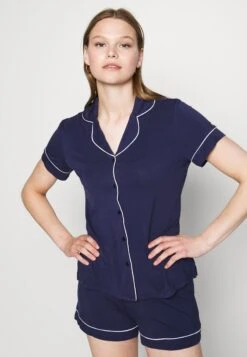 Anna Field Button Through Pj Set- Pijama - Blue/White -Tienda barata Ulla Popken ca0de327115340e9b0cf3dcf947f73c6