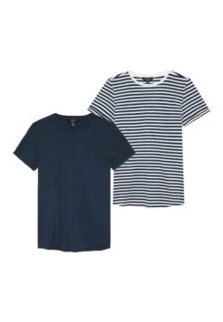 Maternity 2 Pack Crew Neck- Camiseta Estampada - Navy -Tienda barata Ulla Popken ccf6abd478244ec69dce07fe64504338
